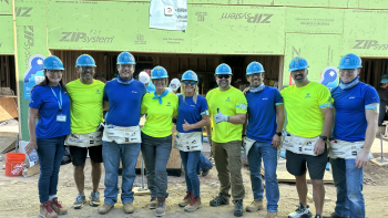 Crew on Habitat build site.