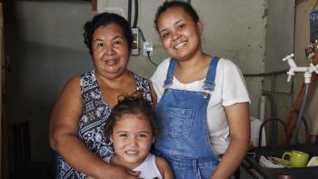 Woman with daughter and granddaughter