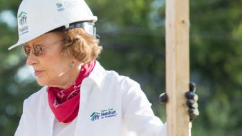 Rosalynn Cater on Habitat for Humanity Build Site