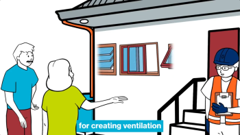 An animated thumbnail of a man and woman standing outside their home.