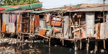 Slum housing, Cambodia