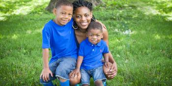 Homeowner LaShonda and her two sons.