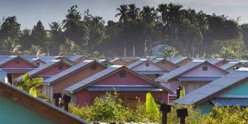 Landscape, Habitat houses in Haiti