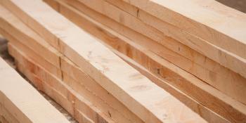 Rows of wood two-by-fours, Keep the site moving, Habitat for Humanity