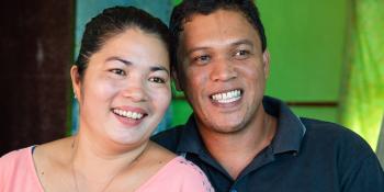 Evangeline and Virgilio rebuilt their home in Philippines after Typhoon Haiyan