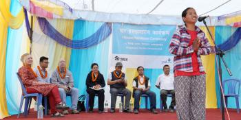 Nepalese female mason Sharada
