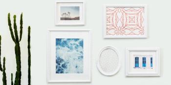 DIY gallery wall with repurposed vintage frames