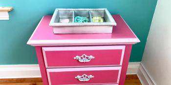 How to refurbish an old dresser in bold pink