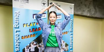 Hong Kong actress Kate Yeung at the launch of Habitat Young Leaders Build in Hong Kong