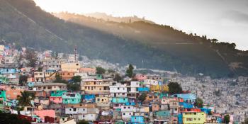 slums built on a hill   