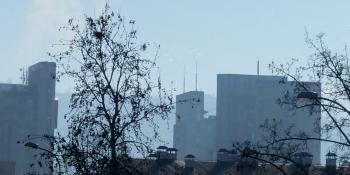 Photo: Skopje buildings in smoke