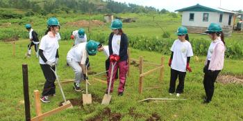 Japanese youth volunteers at Pacific Build 2019 in Fiji