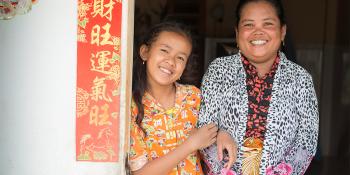 Cambodian Habitat homeowner