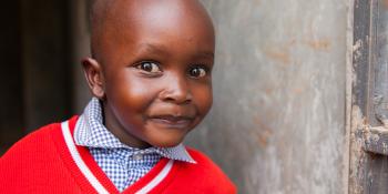 Photo: A little boy from Kenya looking curiously at somebody