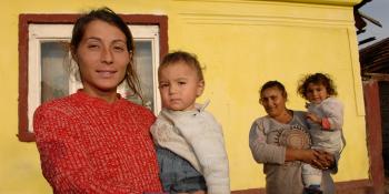 Romanian homeowner family