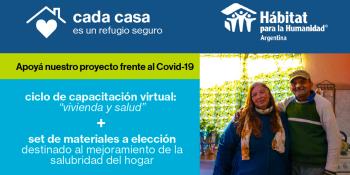Hábitat Argentina capacita a familias vulnerables al COVID-19 desde charlas virtuales