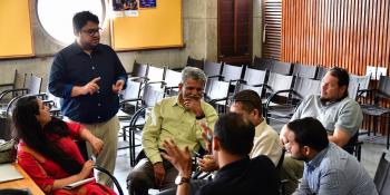 Participants in a bootcamp for 2018 ShelterTech Accelerator in India