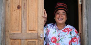 Samita rebuilt her house after the 2015 earthquake in Nepal