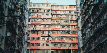 A photo of a crowded building