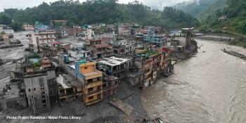 Aftermath of Aug. 26, 2026 floods in Bidur municipality, Nuwakot district, Bagmati province, Nepal
