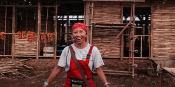 Olivia Wong at the 2014 Everest Build in Chitwan, Nepal.