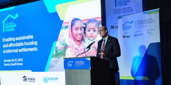 HFHI CEO Jonathan Reckford at 9th Asia-Pacific Housing Forum opening