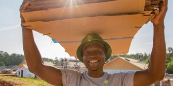 AmeriCorps Build-a-Thon volunteer.