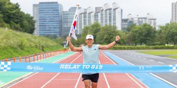 Sean leading 815 Run in support of Habitat Korea