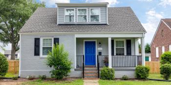 Habitat house in Rochmond with bright blue door