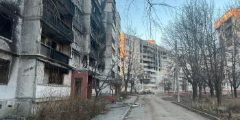 Bombed building