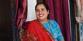 Laxmi at home in Kanchanpur district, western Nepal