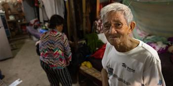 Sreang and his wife Vanna at home in Cambodia's Battambang province