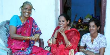 Sandhiya, who survived 2004 tsunami in India, with her daughters