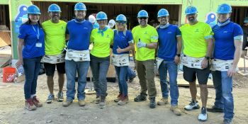 Crew on Habitat build site.