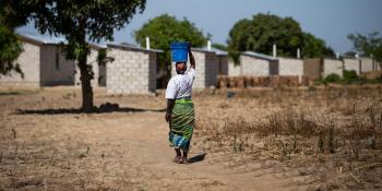 Photo: row of new houses in Zambia