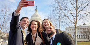 Group of Habitat supporters take a selfing together in Washington, D.C.
