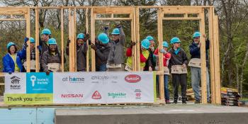 partners banner on build site