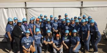 Twin Cities Habitat volunteer group photo at Carter Work Project 2024