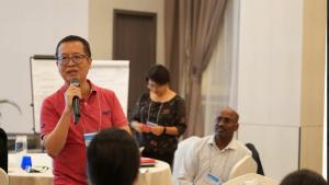 Habitat Singapore's acting board chair Alvin Liew at a Habitat conference on Batam, Indonesia