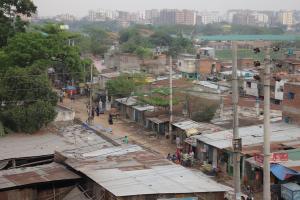 Duaripara informal settlement in Dhaka, Bangladesh.