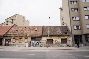 rundown building