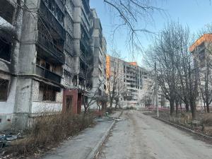 Bombed building