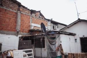 A photo of a Roma slum house