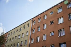 A photo of an apartment building in Ukraine