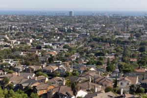 Aerial view of Long Beach, CA.