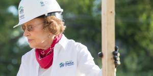 Rosalynn Cater on Habitat for Humanity Build Site