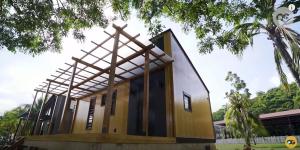 Yellow tiny home