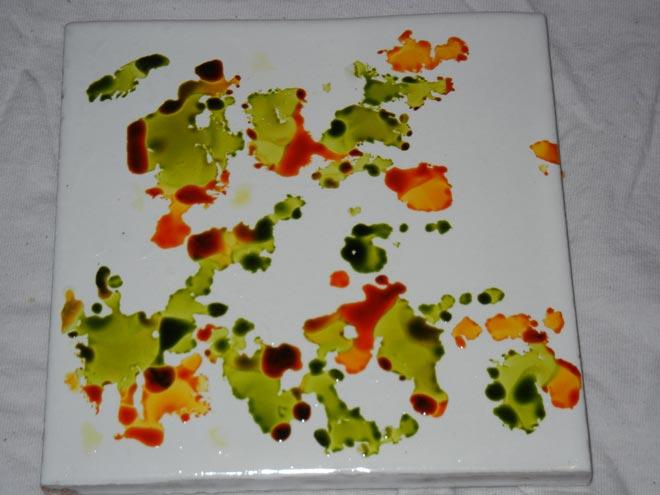 Alcohol ink tile