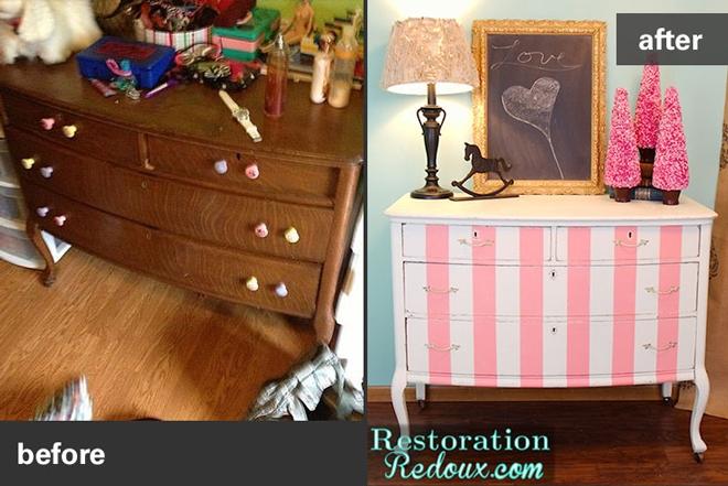 How do you restore an old wood dresser?