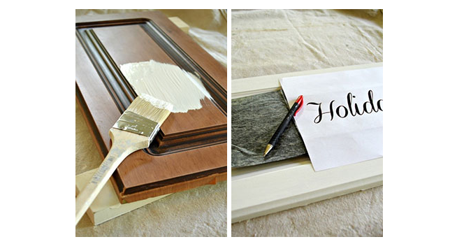 Hand painting cabinet door